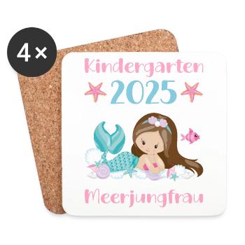 kiKindergarten 2025 Girls Gift Kita 2025 Dek - Coasters (set of 4) - white - Front