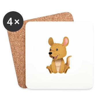 kiKindergarten 2025 Kids Gift Kita 2025 Décoration - Dessous de verre (lot de 4) - blanc - Devant