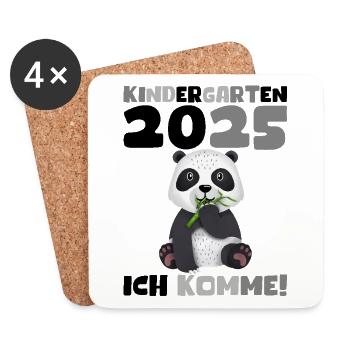 kiKindergarten 2025 Kids Gift Kita 2025 Decoration - Coasters (set of 4) - white - Front