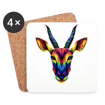 Antilope Kudu Gazelle Afrika Serengeti Antilopen - Untersetzer (4er-Set) - Weiß - Vorne