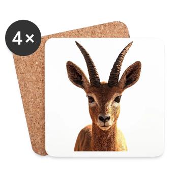 Antilope Kudu Gazelle Afrika Serengeti Antilopen - Untersetzer (4er-Set) - Weiß - Vorne