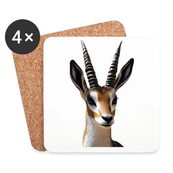 Antilope Kudu Gazelle Afrika Serengeti Antilopen - Untersetzer (4er-Set) - Weiß - Vorne