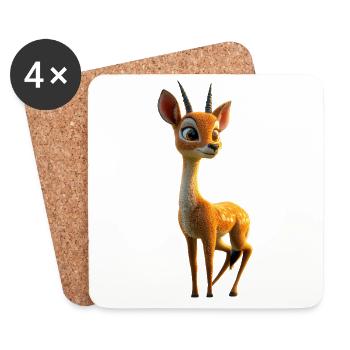 Antilope Kudu Gazelle Afrika Serengeti Antilopen - Untersetzer (4er-Set) - Weiß - Vorne