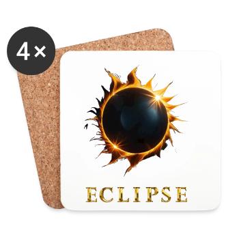 Finsternis - Untersetzer (4er-Set) - Weiß - Vorne