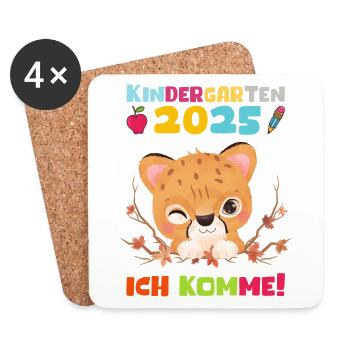 Kindergarten 2025 Kinder Geschenk Kita 2025 Deko - Untersetzer (4er-Set) - Weiß - Vorne
