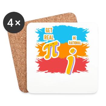 Être réel ou être rationnel - Dessous de verre (lot de 4) - blanc - Devant