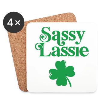 Sassy Lassie - Coasters (set of 4) - white - Front