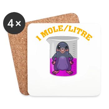 1 Mol/L - Untersetzer (4er-Set) - Weiß - Vorne
