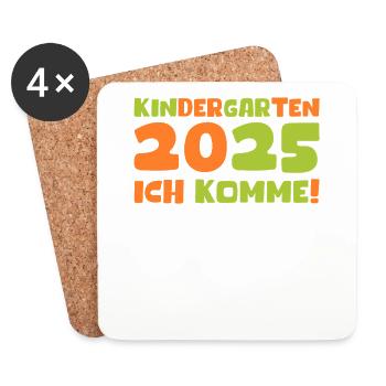 Kindergarten 2025 Kinder Geschenk Kita 2025 Deko - Untersetzer (4er-Set) - Weiß - Vorne
