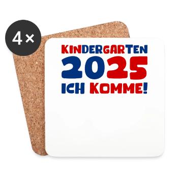 Kindergarten 2025 Kinder Geschenk Kita 2025 Deko - Untersetzer (4er-Set) - Weiß - Vorne