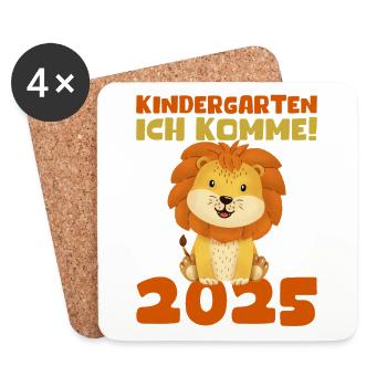 Jardin d’enfants 2025 Cadeau Kita 2025 Décoration - Dessous de verre (lot de 4) - blanc - Devant