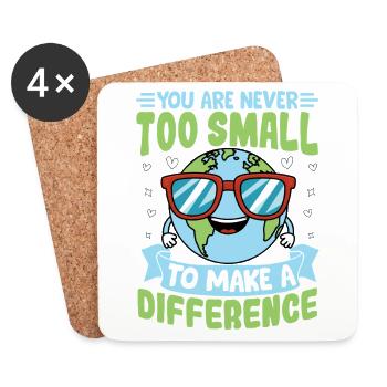 Vous n’êtes jamais trop petit pour faire une différence - Dessous de verre (lot de 4) - blanc - Devant