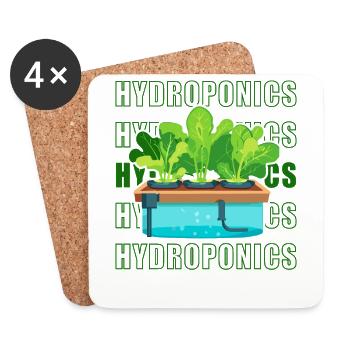 Hydroponik - Untersetzer (4er-Set) - Weiß - Vorne
