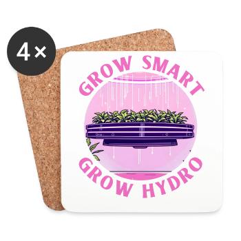 Grow Smart Grow Hydro - Coasters (set of 4) - white - Front