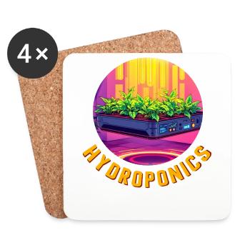 Hydroponik - Untersetzer (4er-Set) - Weiß - Vorne
