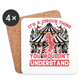 C’est un truc de cirque que vous ne comprendriez pas - Dessous de verre (lot de 4) - blanc - Devant