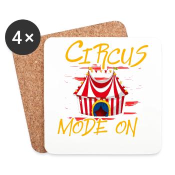 Circus Mode On - Coasters (set of 4) - white - Front