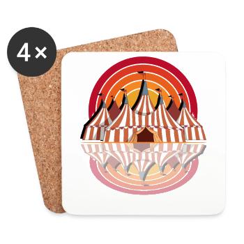 Circus - Coasters (set of 4) - white - Front