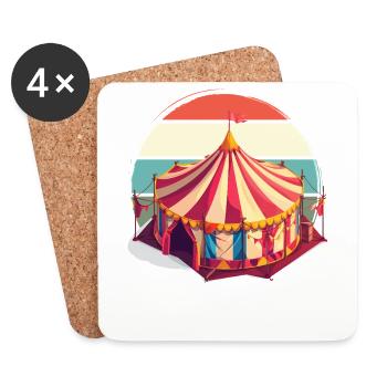 Circus - Coasters (set of 4) - white - Front