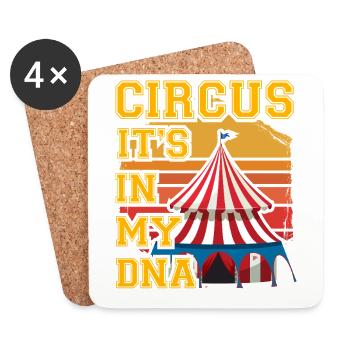 Circus it's in my DNA - Coasters (set of 4) - white - Front