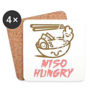 Miso Hungry Food - Coasters (set of 4) - white - Front