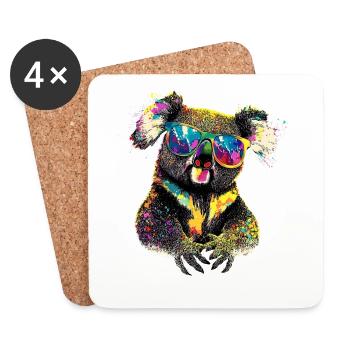 Koala Bear Australia Koala Bear Cute Koala Bears - Coasters (set of 4) - white - Front