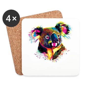 Koala Bear Australia Koala Bear Cute Koala Bears - Coasters (set of 4) - white - Front