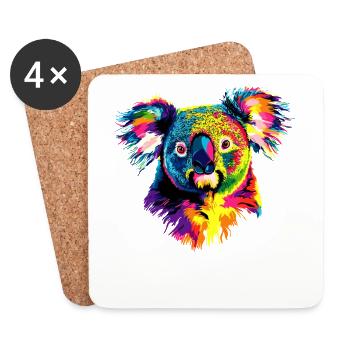 Koala Bear Australia Koala Bear Cute Koala Bears - Coasters (set of 4) - white - Front