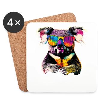 Koala Bear Australia Koala Bear Cute Koala Bears - Coasters (set of 4) - white - Front