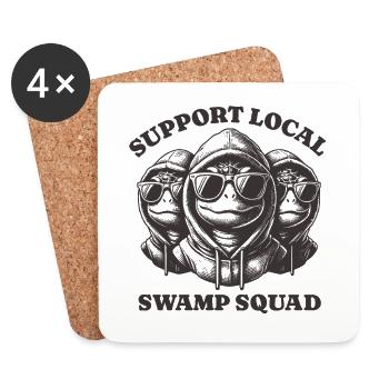 tortoise Lovers - Support Local swamp squad - Untersetzer (4er-Set) - Weiß - Vorne