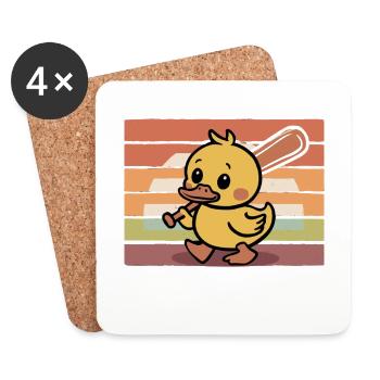 Psychisch Am Ente Lustiger Spruch - Untersetzer (4er-Set) - Weiß - Vorne