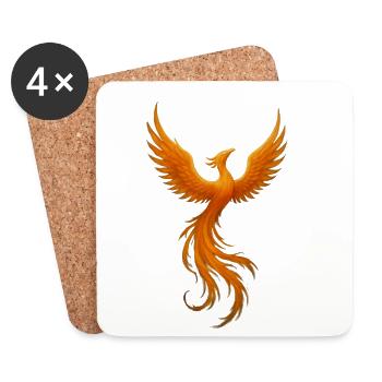 Phönixfeuer Flügelkraft - Untersetzer (4er-Set) - Weiß - Vorne