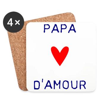 HAPPY FATHER'S DAY. DAD. FATHER'S DAY. FATHER - Coasters (set of 4) - white - Front