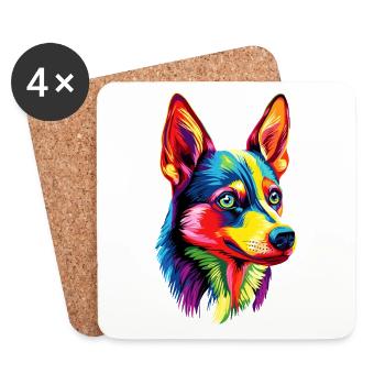 Russian Toy Terrier Dog Russkiy Russian Toy - Coasters (set of 4) - white - Front