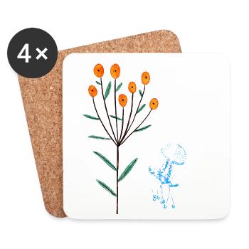 Jellyfish - Coasters (set of 4) - white - Front