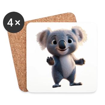 Koala Bear Australia Koala Bear Cute Koala Bears - Coasters (set of 4) - white - Front