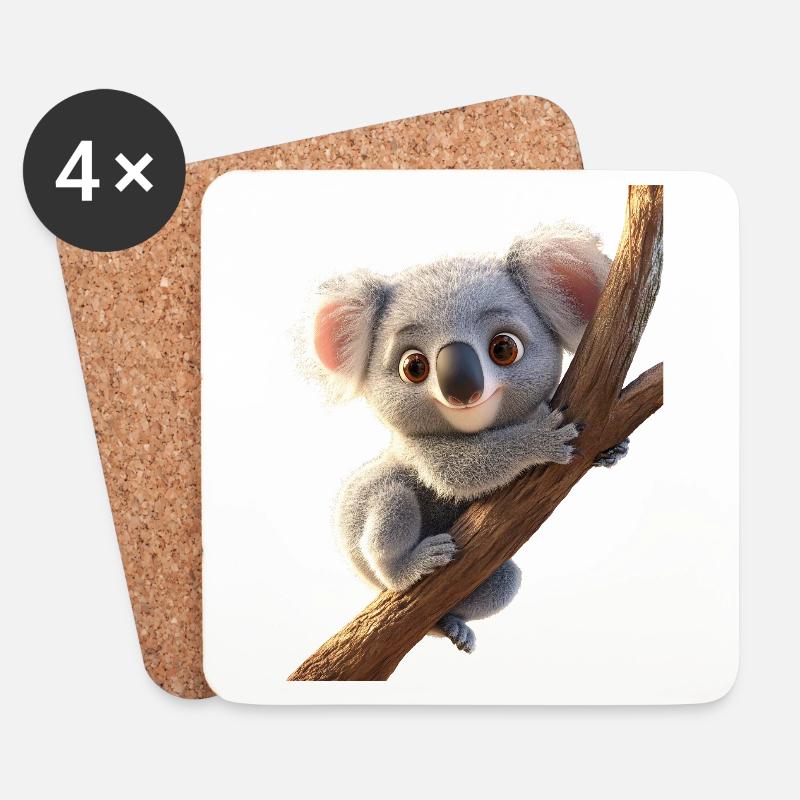Koala Bär Australien Koalabär Süße Koala Bären - Untersetzer (4er-Set) - Weiß