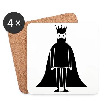 King Symbol - Coasters (set of 4) - white - Front