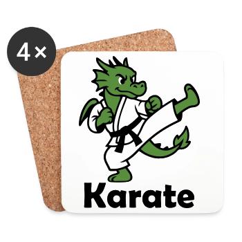 Karate Dragon - Coasters (set of 4) - white - Front