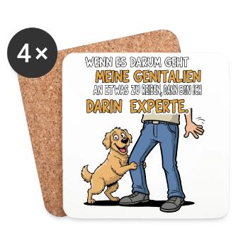Friction Expert Dog - Coasters (set of 4) - white - Front