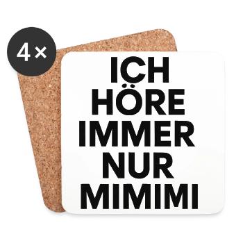 Mimimi Saying Humor Funny - Coasters (set of 4) - white - Front
