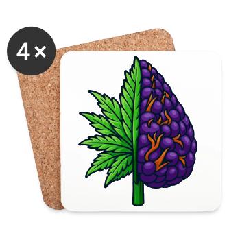 The Half Bud - Coasters (set of 4) - white - Front
