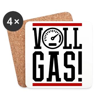 Full Throttle Speedometer Saying - Coasters (set of 4) - white - Front