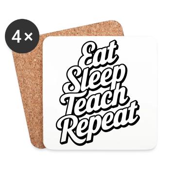 Motivational Lifestyle Typography Design - Coasters (set of 4) - white - Front