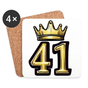 41 Number Crown - Coasters (set of 4) - white - Front
