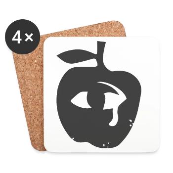 L’œil dans la pomme - Dessous de verre (lot de 4) - blanc - Devant