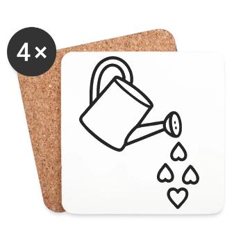 Garden of Love watered - Coasters (set of 4) - white - Front
