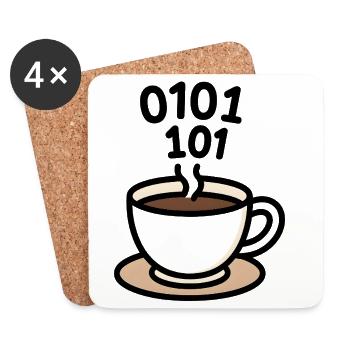 KaffeeCode Fusion - Untersetzer (4er-Set) - Weiß - Vorne