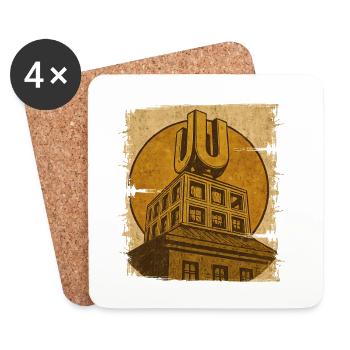 Dortmund U - Dessous de verre (lot de 4) - blanc - Devant