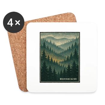 WHISPERING NATURE - Coasters (set of 4) - white - Front